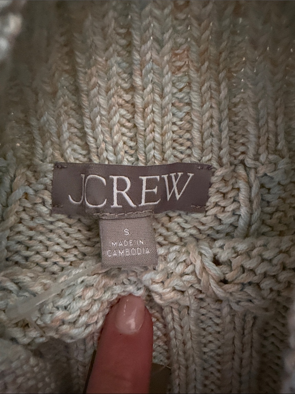 J. Crew Women's Speckled Light Mint Crewneck Sweater - Picture 3 of 4